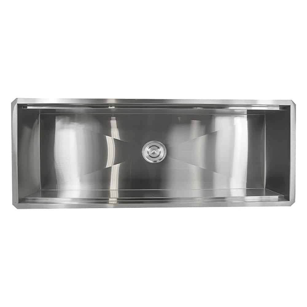 Lenova - Undermount Single Bowl 45-7/8'' x 19-1/8'' x 10'' - Brushed Satin