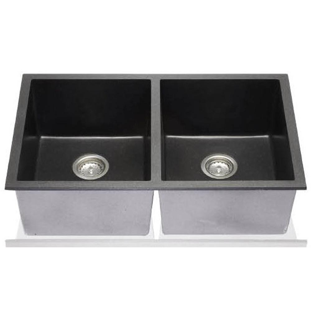 Lenova - NOVAGRANITE Composite Black Kitchen Sink 32''