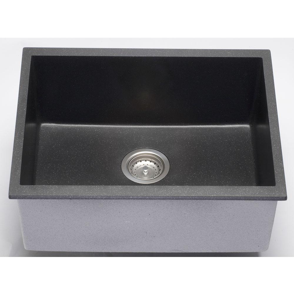 Lenova - NOVAGRANITE Composite Black Kitchen Sink 31-7/8''