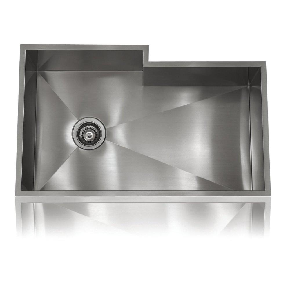 Lenova - Stainlees Steel Sink 16 Gauge Zero Radius Single Bowl