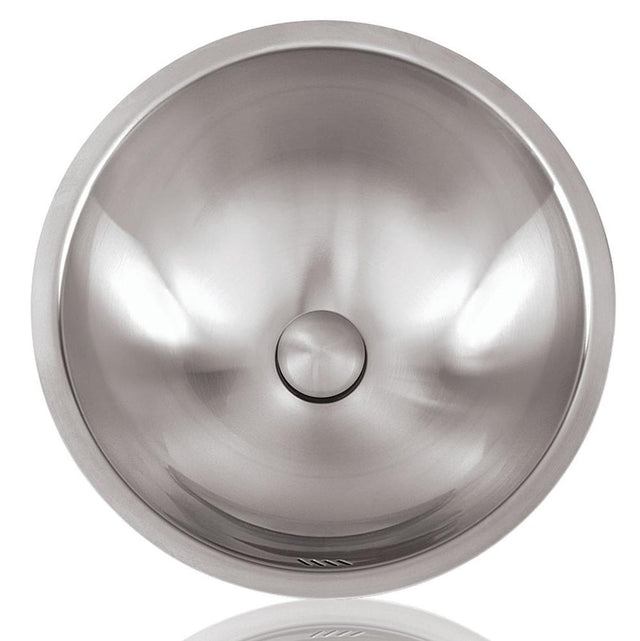 Lenova - Stainless Steel Round 18 Gauge Undermount/Top Mount Bathroom Sink