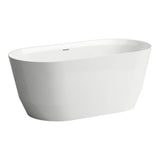 Laufen - Freestanding Bathtub, Marbond Material Glossy Finish - Outside Black Matte,Inside White Glossy