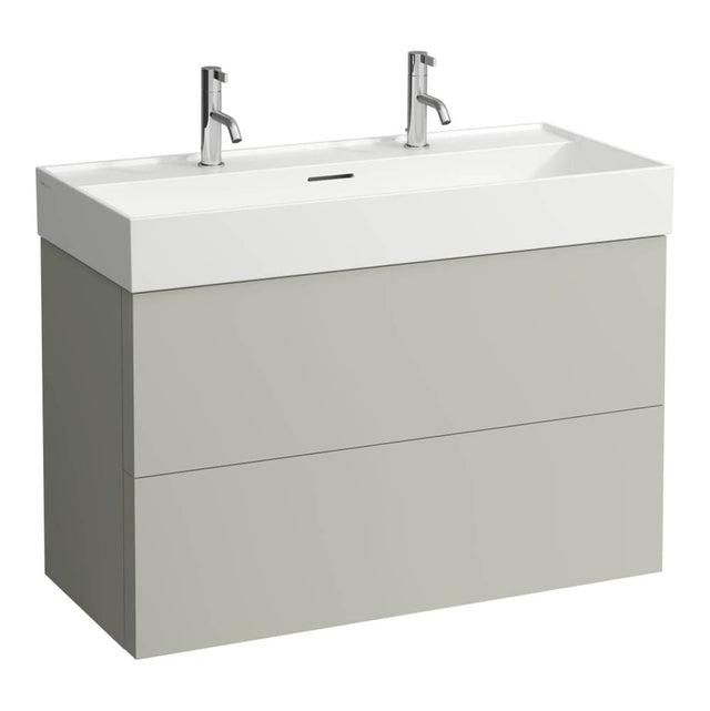 Laufen - Vanity Only with two drawers for washbasin 810337 - Gray Blue