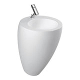Laufen - Washbasin With Integrated Pedestal, With Wall Connection, Incl. Ceramic Waste Cover - Matte White