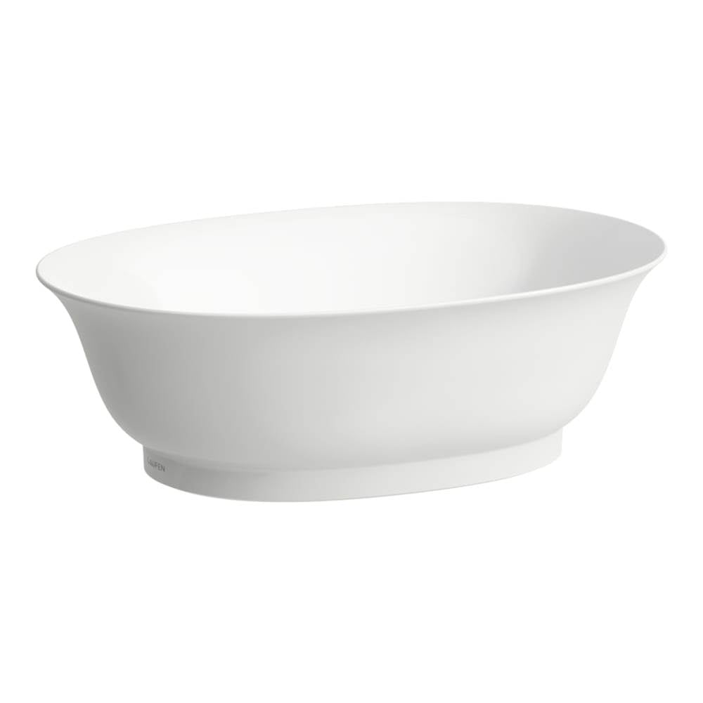 Laufen - Washbasin Oval Without Overflow - Optional ceramic drain & cover - Matte White