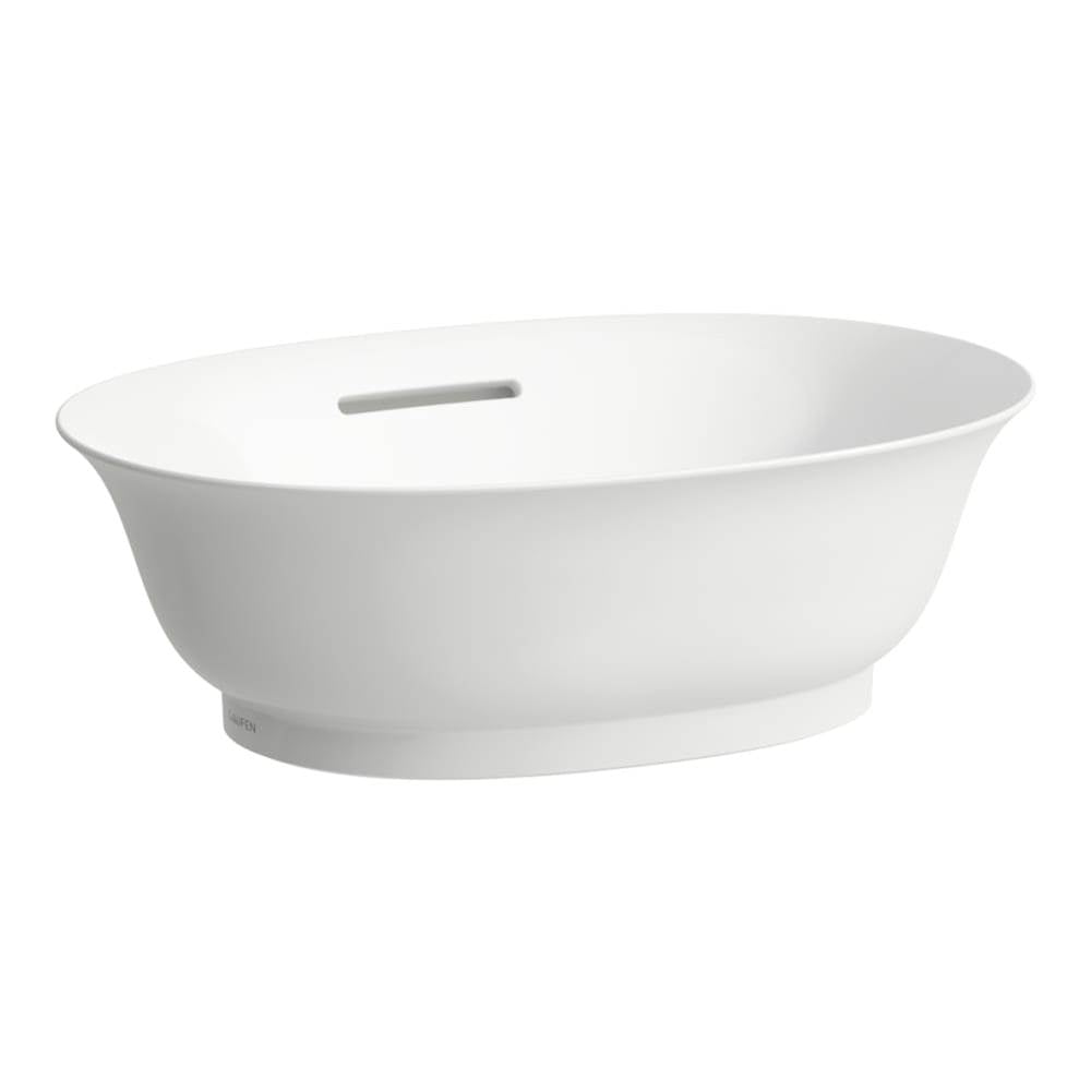 Laufen - Washbasin Oval With Overflow - Optional ceramic drain & cover - Matte White