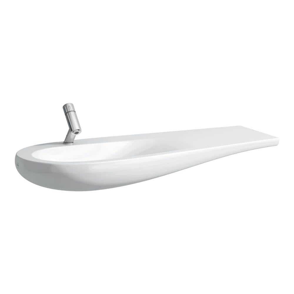Laufen - Washbasin, Shelf Right, Incl. Ceramic Waste Cover, Wall Mounted - Matte White