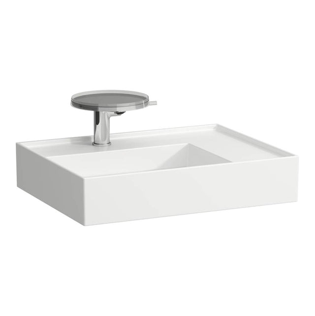 Laufen - Washbasin, shelf right, with concealed outlet, ground bottom - Matte Gray