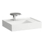 Laufen - Washbasin, shelf right, with concealed outlet, ground bottom - Matte Gray