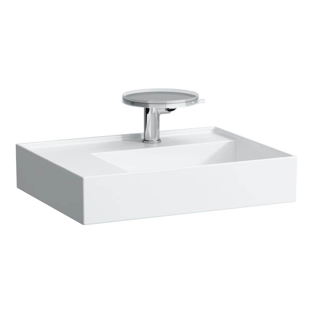 Laufen - Washbasin, shelf left, with concealed outlet, ground bottom - Matte Gray