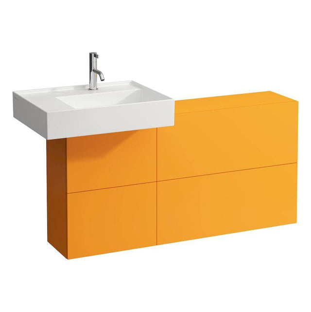 Laufen - Sideboard ONLY with 1 door and 2 flaps, basin left, matching washbasins 810334, 810335, 810338, 810339, 812332 (only tap bank left), 813332, 815331