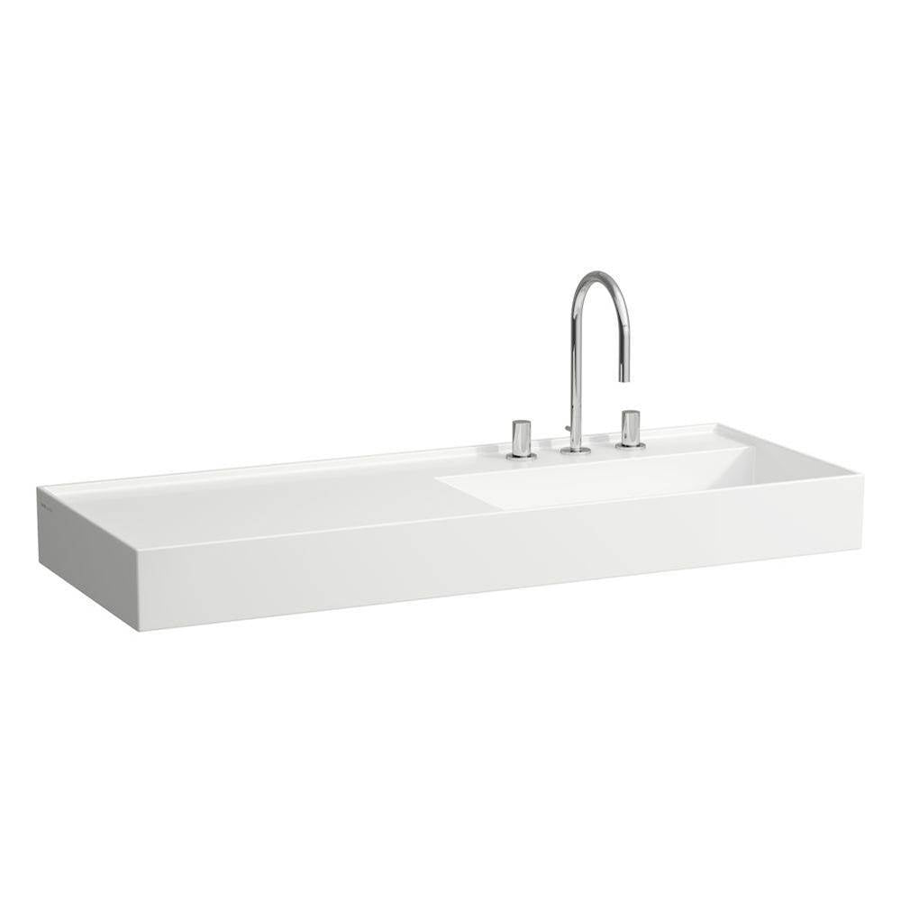 Laufen - Washbasin, shelf left, with concealed outlet, w/o overflow, wall mounted