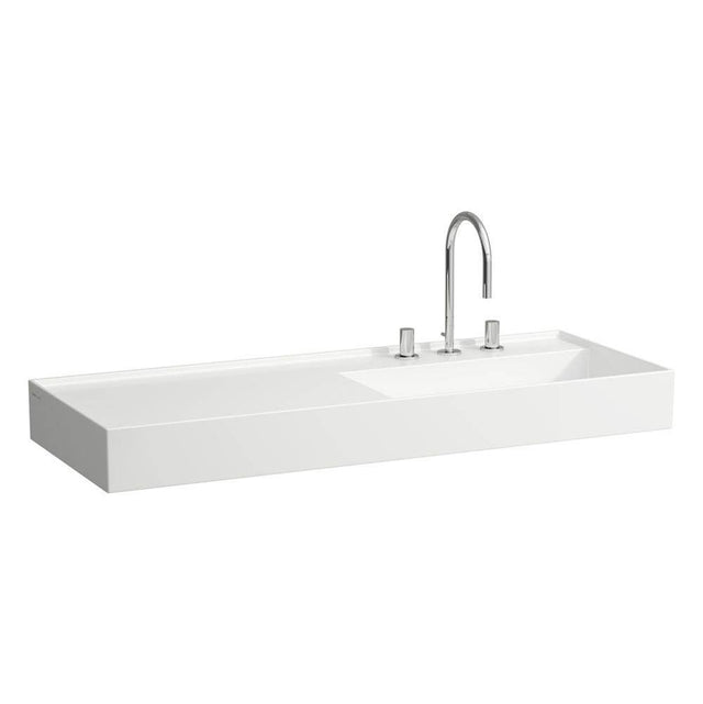 Laufen - Washbasin, shelf left, with concealed outlet, w/o overflow, wall mounted