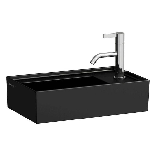 Laufen - Small washbasin, tap bank right, with concealed outlet, w/o overflow, wall mounted