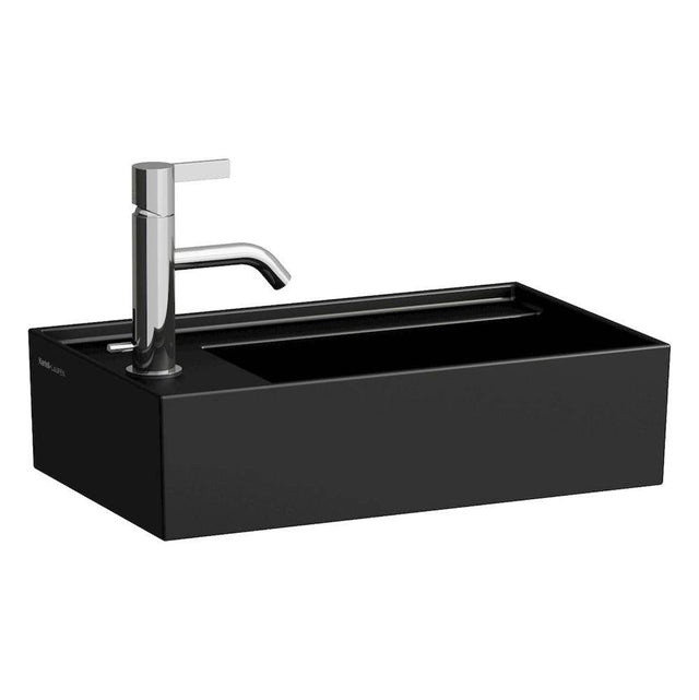 Laufen - Small washbasin, tap bank left, with concealed outlet, w/o overflow, wall mounted