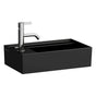 Laufen - Small washbasin, tap bank left, with concealed outlet, w/o overflow, wall mounted
