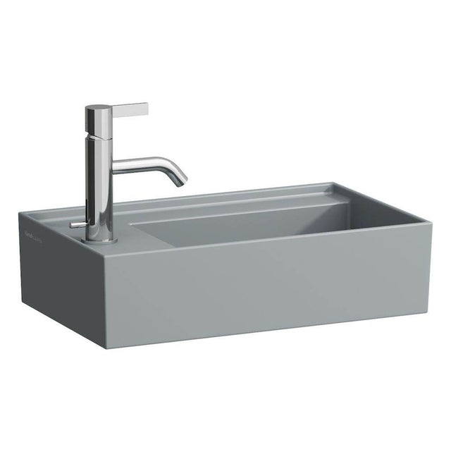 Laufen - Small washbasin, tap bank left, with concealed outlet, w/o overflow, wall mounted