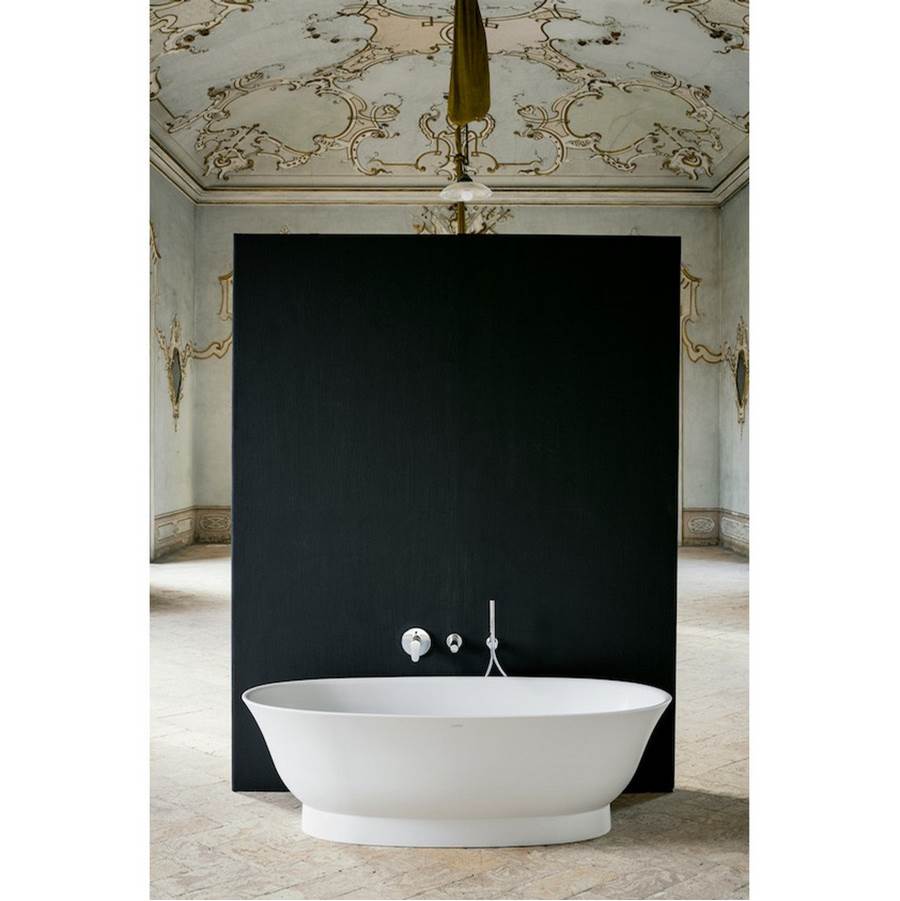 Freestanding Bathtub, made of solid surface material Sentec - Matte Satin finish