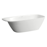 Laufen - Freestanding bathtub, made of Sentec solid surface, with integrated head rest, Matte Satin Finish - Glossy White