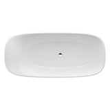 Freestanding bathtub, made of Sentec solid surface, with integrated head rest, Matte Satin Finish
