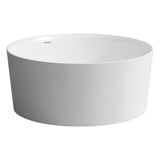 Laufen - Freestanding bathtub, made of Sentec solid surface, with integrated overflow/front overflow and feet, Matte Satin Finish - Glossy White