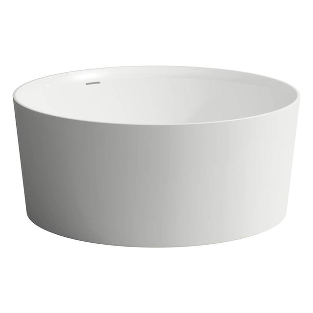 Laufen - Freestanding bathtub, made of Sentec solid surface, with integrated overflow/front overflow and feet, Matte Satin Finish - Glossy White