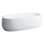 Laufen - Freestanding bathtub, made of Sentec solid surface, with centered outlet, with lifting system, Matte Satin finish - Glossy White