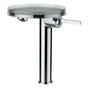 Laufen - Column single lever basin mixer ''disc'', projection 4-3/8'', without pop-up waste, with storage tray ''disc'', transparent crystal - Chrome