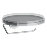 Laufen - Toilet roll holder, 7-1/4'', including bowl ''disc'', transparent crystal - Chrome