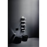 Toilet roll holder, 7-1/4'', including bowl ''disc'', transparent crystal