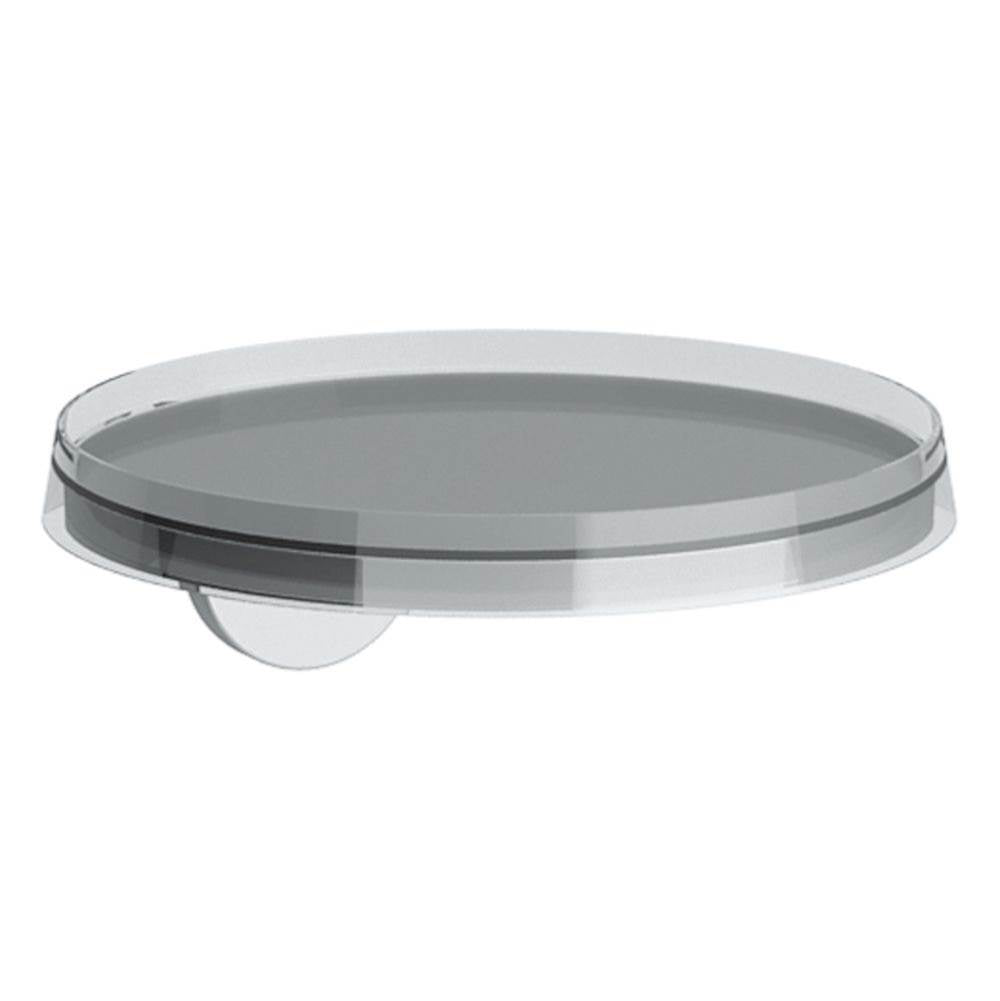 Laufen - Wall tray, including bowl ''disc'', transparent crystal - Chrome