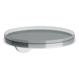 Laufen - Wall tray, including bowl ''disc'', transparent crystal - Chrome