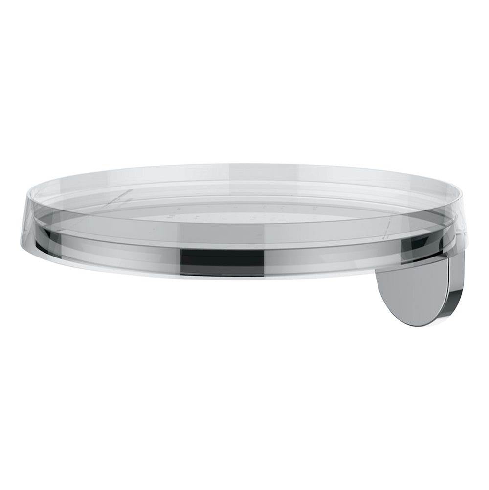 Wall tray, including bowl ''disc'', transparent crystal