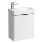 Laufen - Vanity Only, 1 door, door hinge left, matching small washbasin 815955 - White Matte