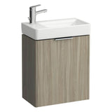 Laufen - Vanity Only, 1 door, door hinge left, matching small washbasin 815955 - Light Elm