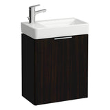 Laufen - Vanity Only, 1 door, door hinge left, matching small washbasin 815955 - Dark Elm Brown