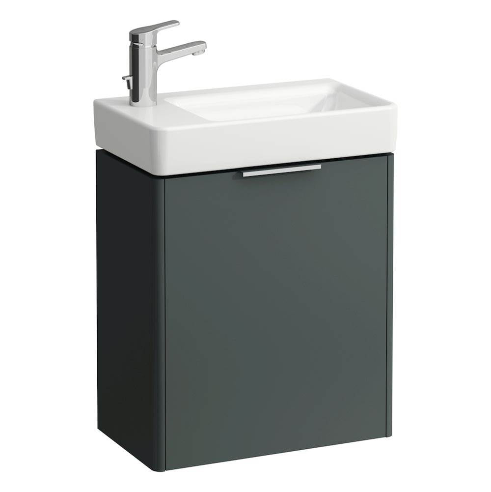Laufen - Vanity Only, 1 door, door hinge left, matching small washbasin 815955 - Traffic Grey