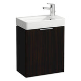 Laufen - Vanity Only, 1 door, door hinge right, matching small washbasin 815954 - Dark Elm Brown
