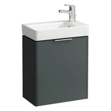 Laufen - Vanity Only, 1 door, door hinge right, matching small washbasin 815954 - Traffic Grey