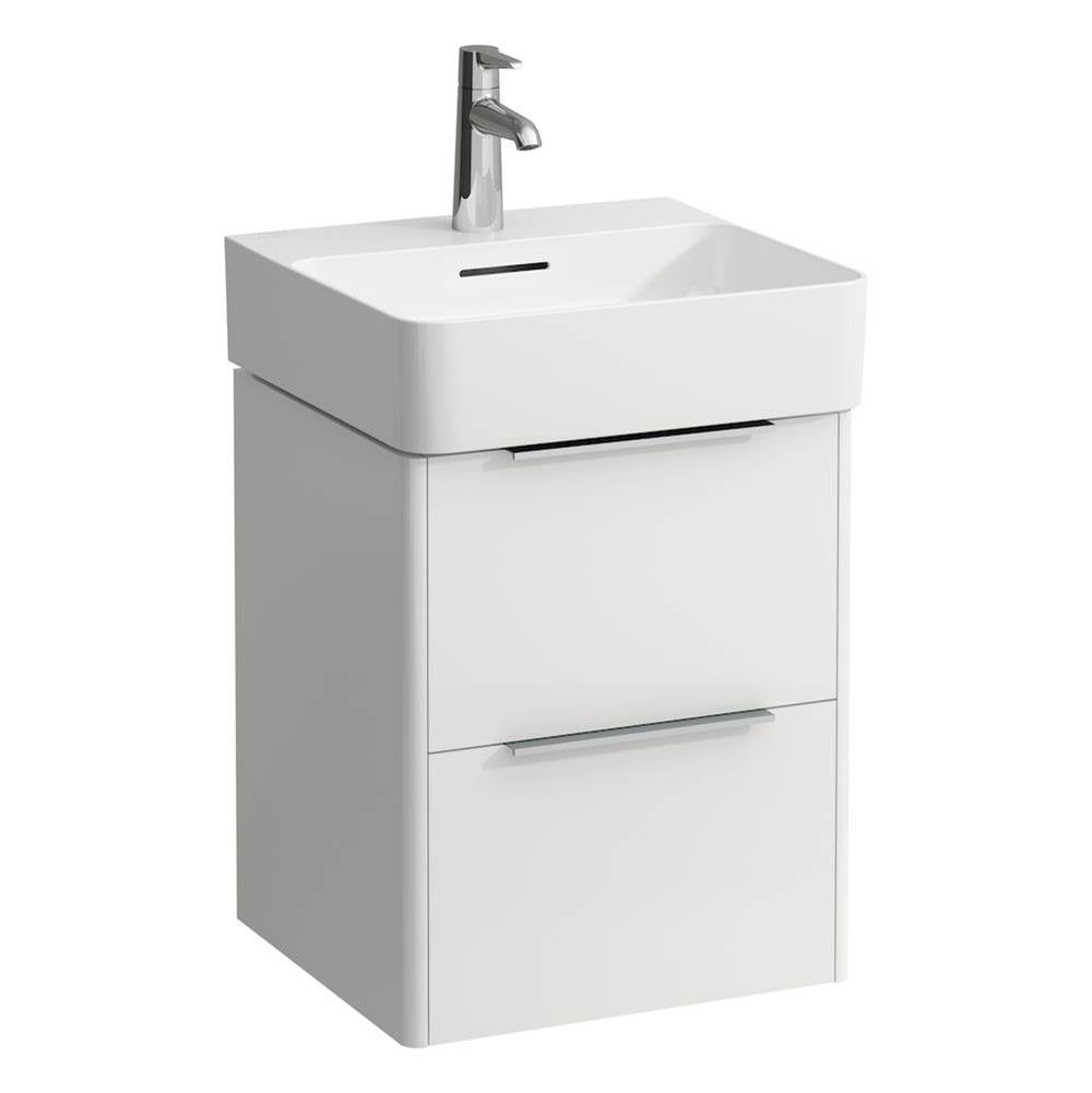 Laufen - Vanity Only, with 2 drawers, incl. drawer organizer, matching small washbasin 815281 - White Glossy