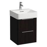 Laufen - Vanity Only, with 2 drawers, incl. drawer organizer, matching small washbasin 815281 - Dark Elm Brown