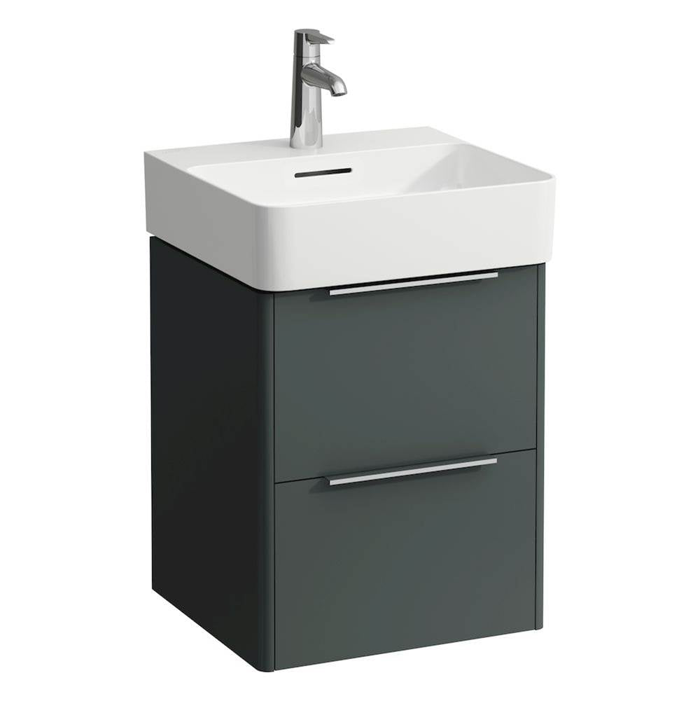 Laufen - Vanity Only, with 2 drawers, incl. drawer organizer, matching small washbasin 815281 - Traffic Grey