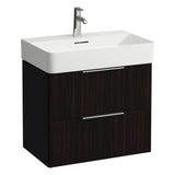 Laufen - Vanity Only with two drawers for washbasin 810284 - Dark Elm Brown