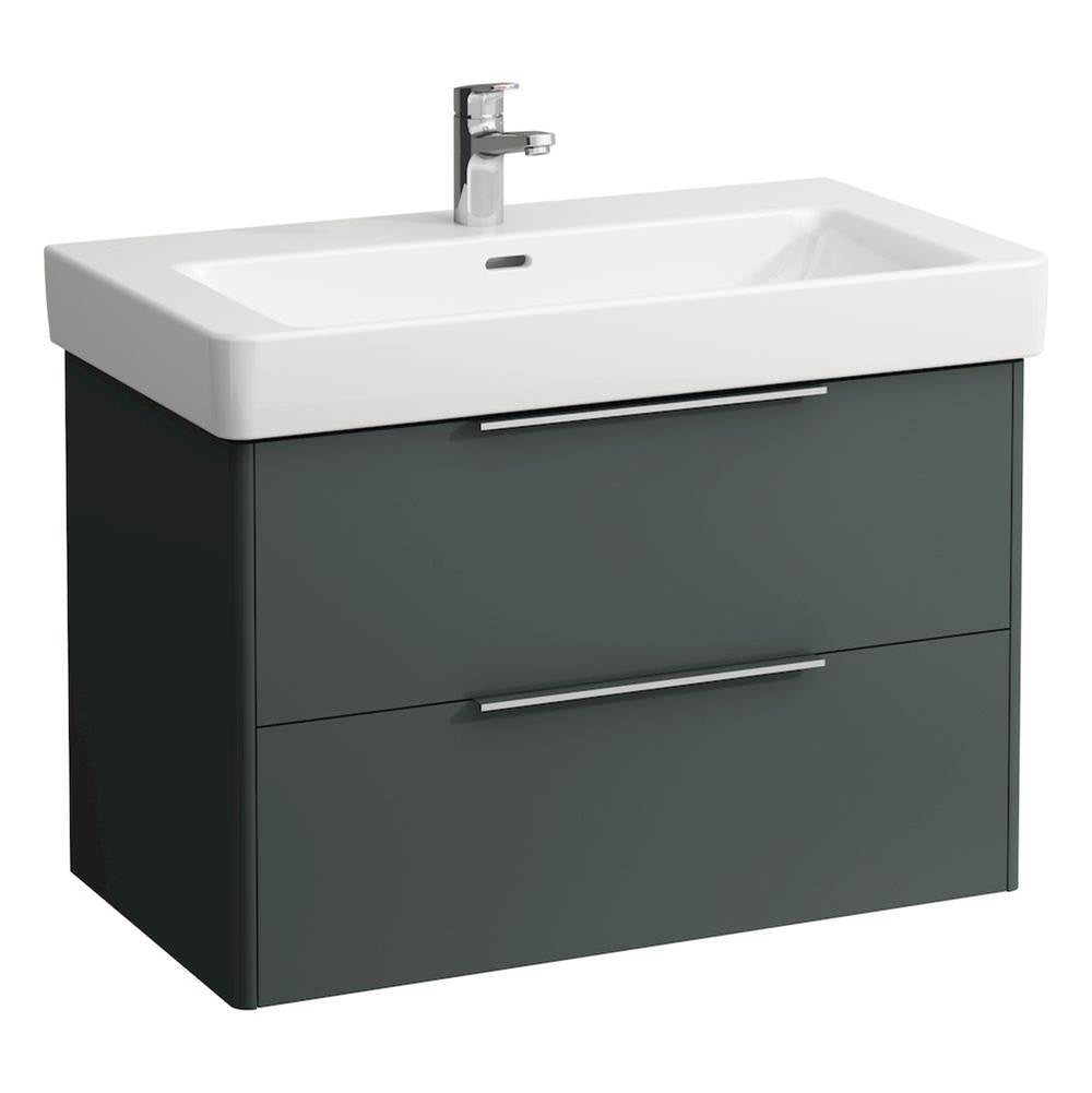 Laufen - Vanity Only, with 2 drawers, incl. drawer organizer, matching washbasin 813965 - Traffic Grey
