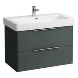 Laufen - Vanity Only, with 2 drawers, incl. drawer organizer, matching washbasin 813965 - Traffic Grey