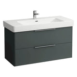 Laufen - Vanity Only, with 2 drawers, incl. drawer organizer, matching washbasin 813966 - Traffic Grey
