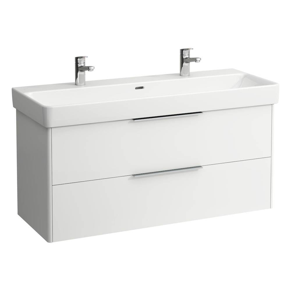 Washbasin, also usable as double washbasin, wall mounted