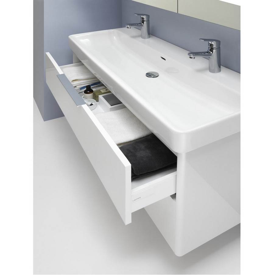 Vanity Only, with 2 drawers, incl. drawer organizer, matching washbasin 814965