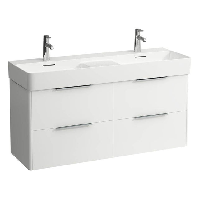 Laufen - Vanity Only, with 4 drawers, incl. 2 drawer organizers, matching double washbasin 814282 - White Matte