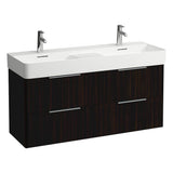Laufen - Vanity Only, with 4 drawers, incl. 2 drawer organizers, matching double washbasin 814282 - Dark Elm Brown